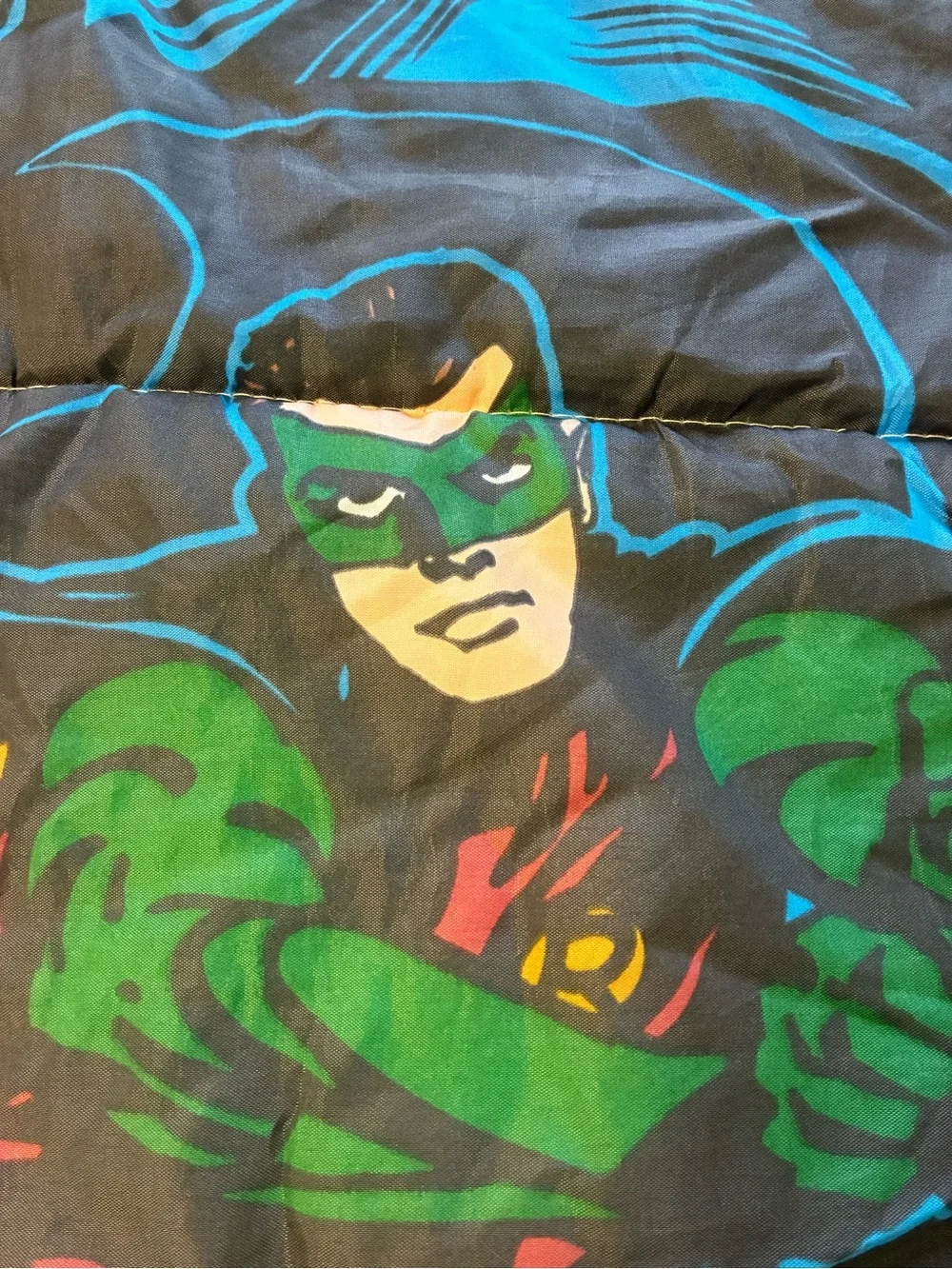 1995 DC Comics Batman Forever Green Black Sleeping Bag/Blanket
